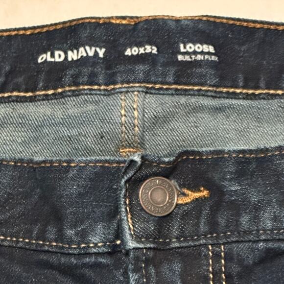 Old Navy Loose Built-In Flex Straight Leg Jeans Size 40x32 Y2K Grunge Streetwear - Picture 5 of 9